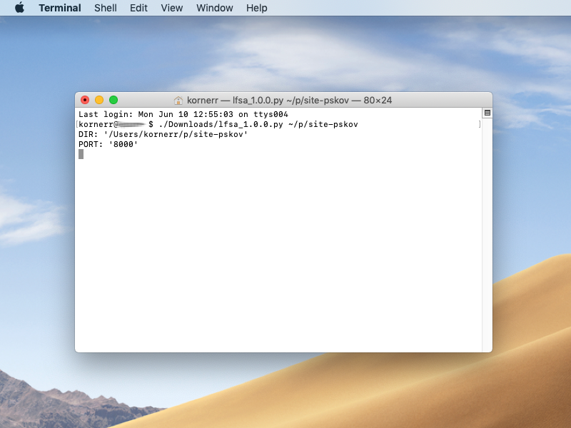 LFSA on macOS Mojave